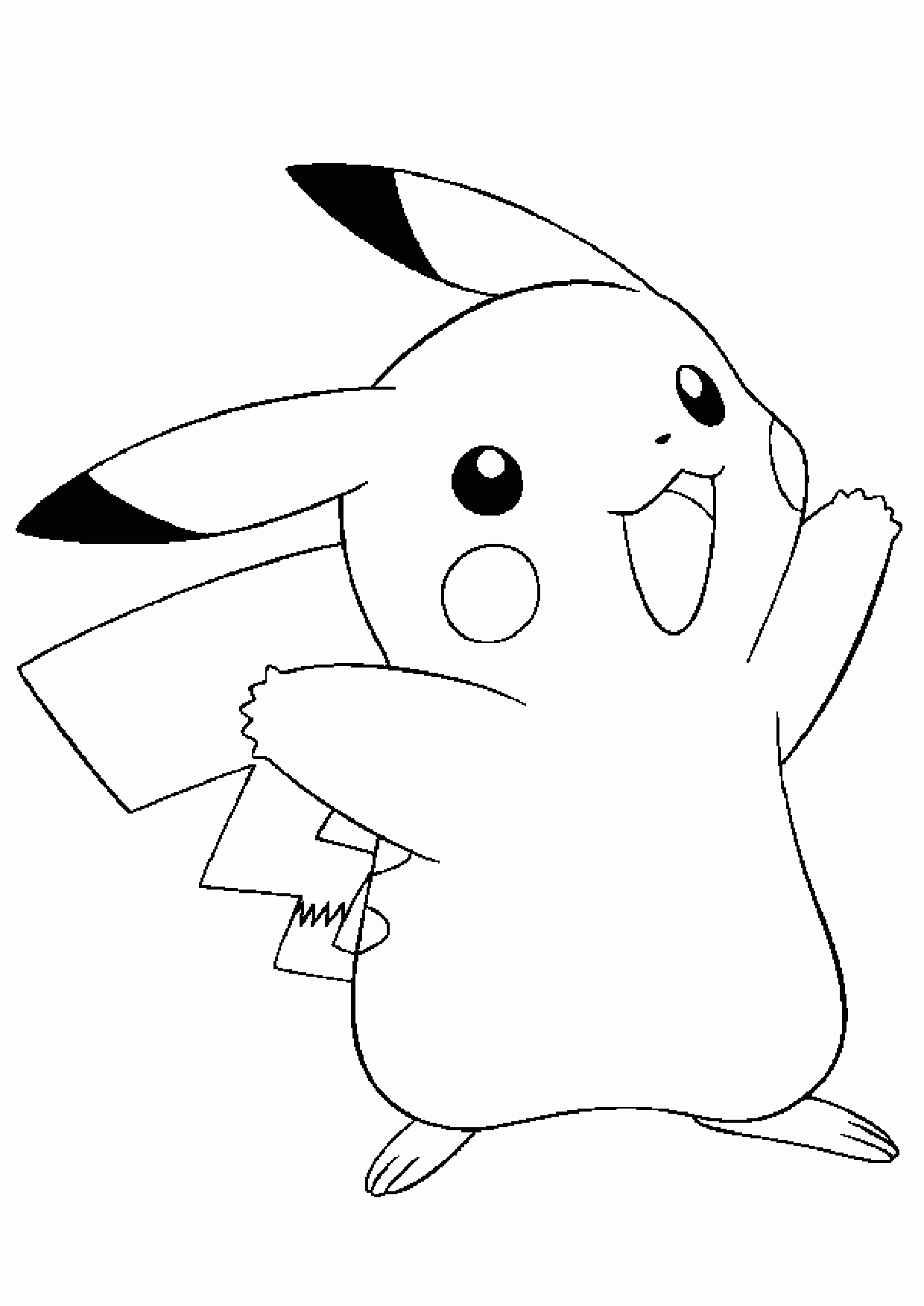 Coloriage Pokémon Pikachu pour Dessin À Peindre À Imprimer Gratuit 
