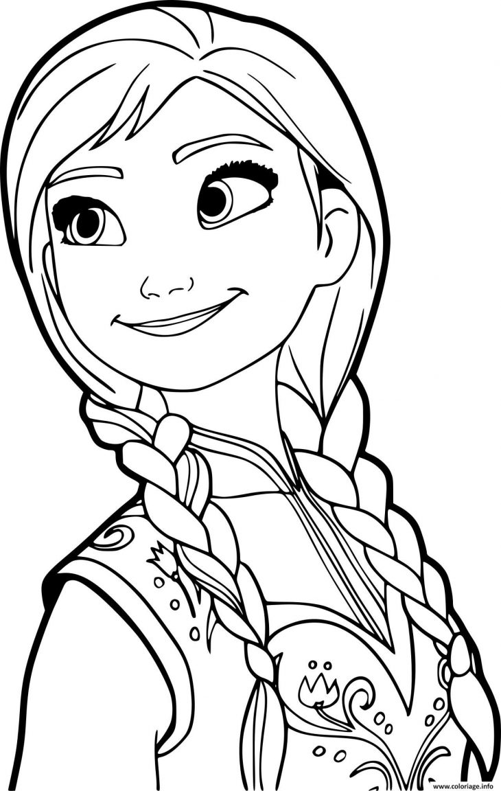 Coloriage Princesse Anna De La Reine Des Neiges 2 Dessin À à Reine Des Neiges Dessin À Colorier