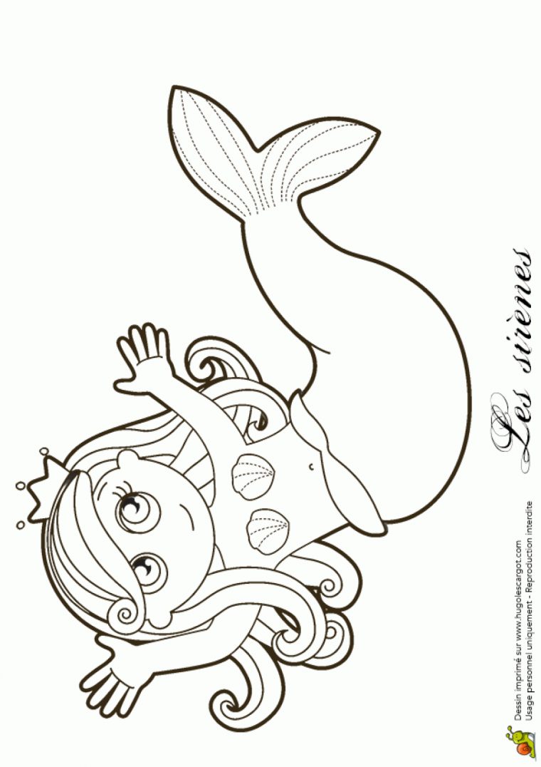 Coloriage Princesse Sirene Facile A Colorier Sur pour Coloriage Princesse Sirene