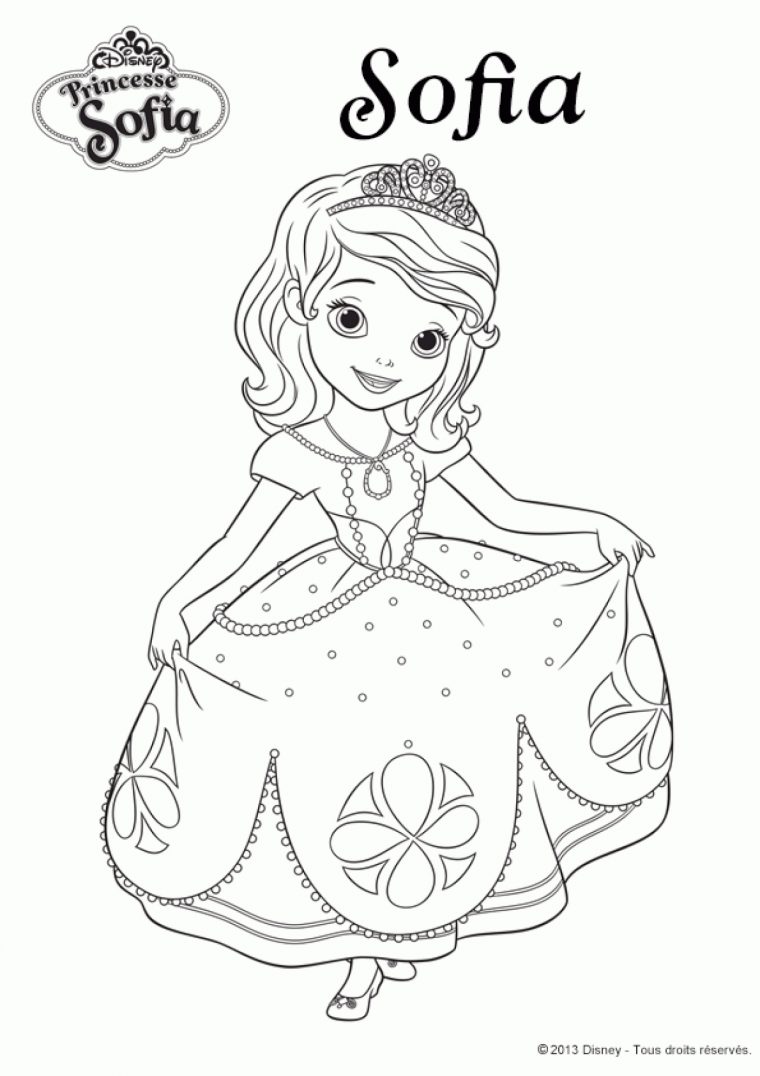 Coloriage Princesse Sofia dedans Princesse À Colorier Gratuit