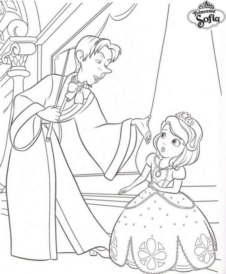 Coloriage Princesse Sofia Et Cedric | Coloriage À Imprimer serapportantà Feuille De Couleur A Imprimer Gratuit