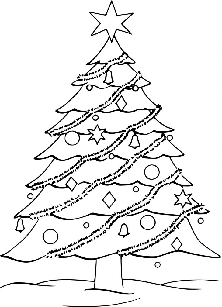 Coloriage Sapin De Noël Avec Des Guirlandes À Imprimer concernant Sapin De Noel A Colorier Gratuit