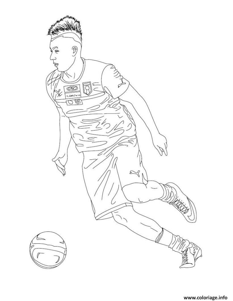 Coloriage Stephan El Shaarawy Joueur De Foot Dessin serapportantà Coloriage De Foot En Ligne