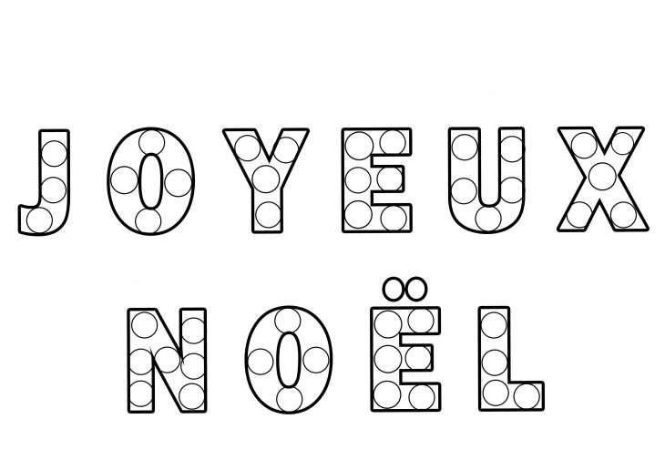 Coloriage Texte À Gommettes Joyeux Noël destiné Ecriture De Noel A Imprimer