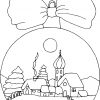 Coloriage Village Dans Boule De Noël À Imprimer Sur pour Coloriage Village De Noel