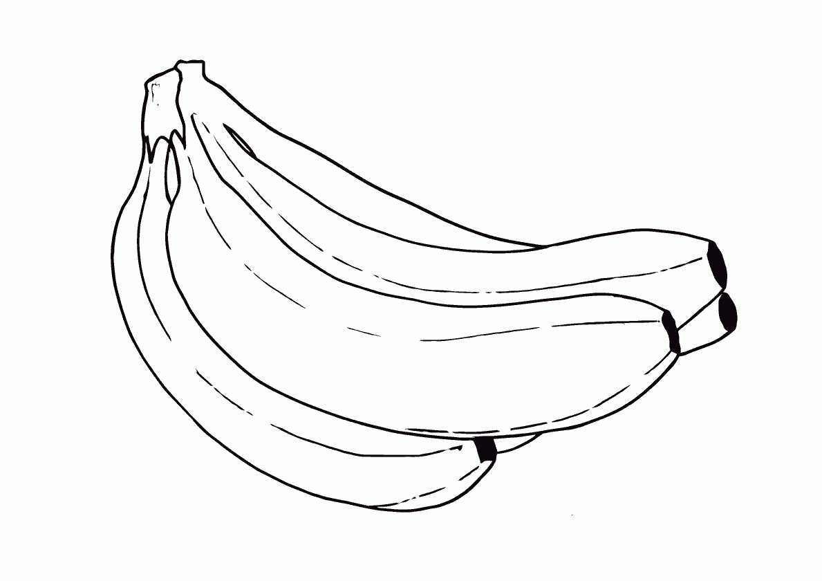 Coloriages A Imprimer : Coloriage Banane avec Dessiner Une Banane