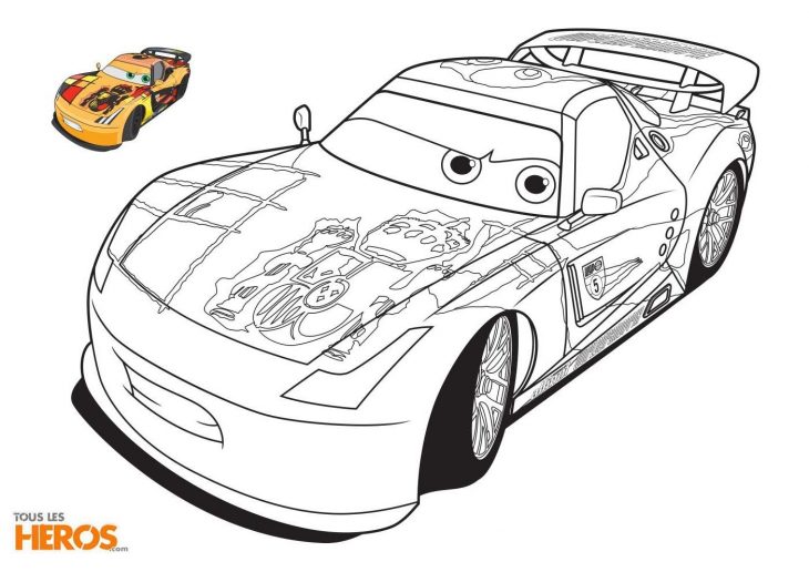 Coloriages Cars À Imprimer Gratuitement Sur Le Blog De Tous pour Le Jeu De La Voiture Jaune