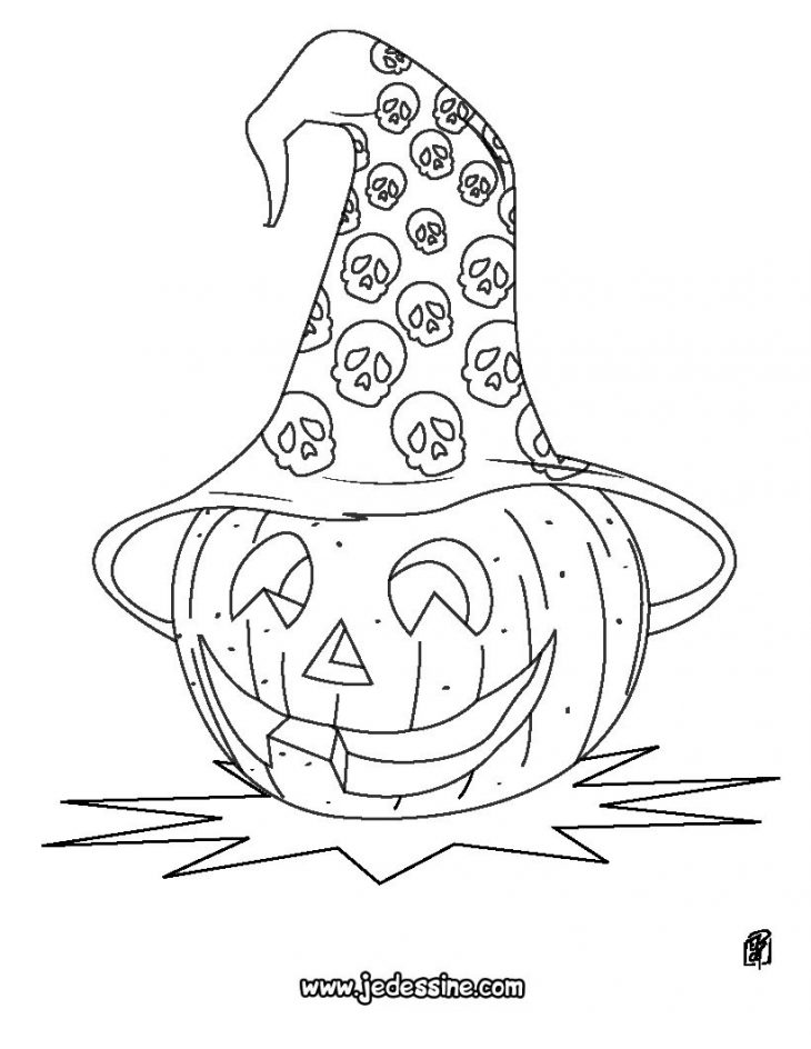 Coloriages Citrouilles Halloween – 30 Coloriages D'halloween à Dessin Halloween Citrouille A Imprimer Gratuit