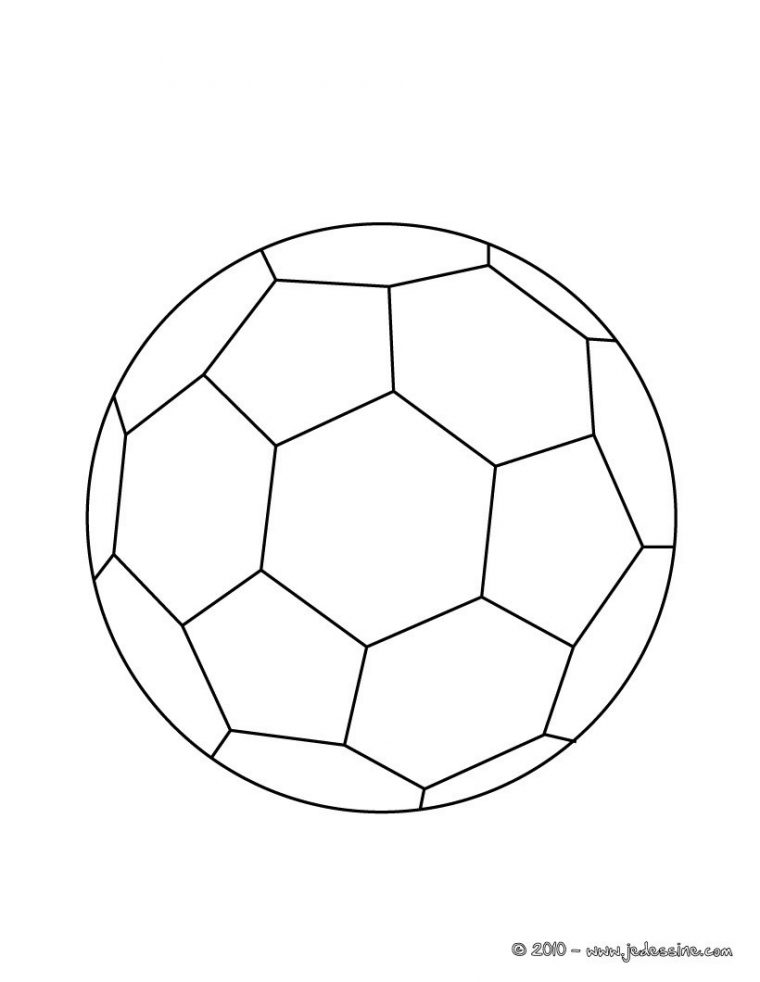 Coloriages Coloriage D'un Ballon De Foot – Fr.hellokids destiné Coloriage De Foot En Ligne