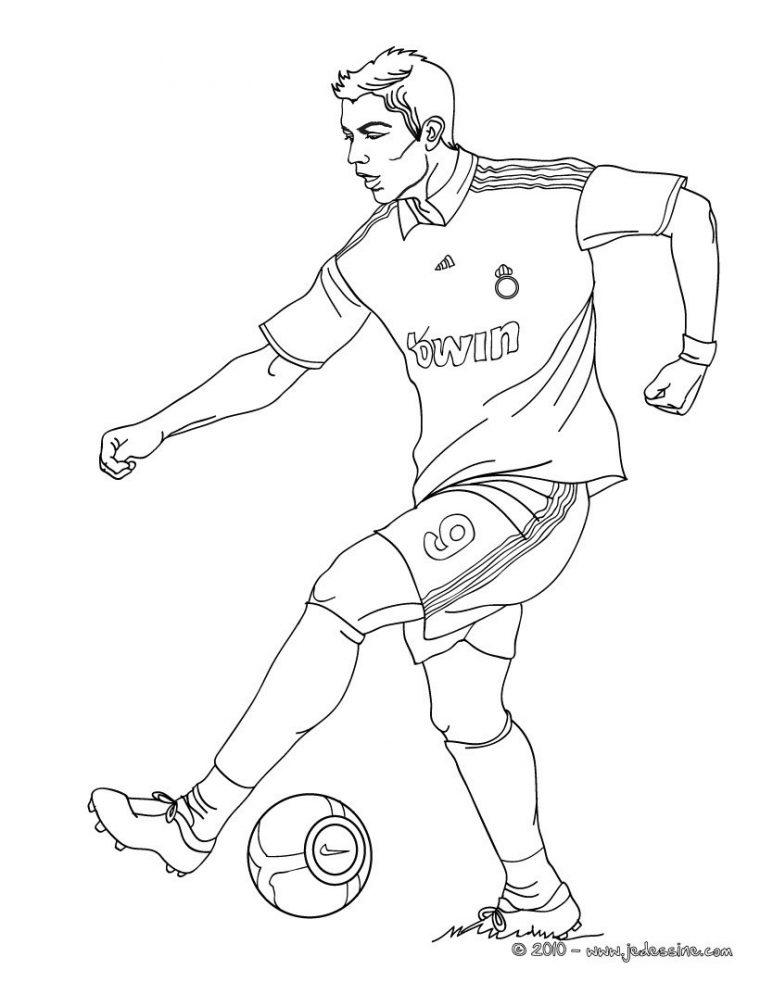 Coloriages Cristiano Ronaldo, Cr7 – Fr.hellokids à Coloriage De Foot En Ligne