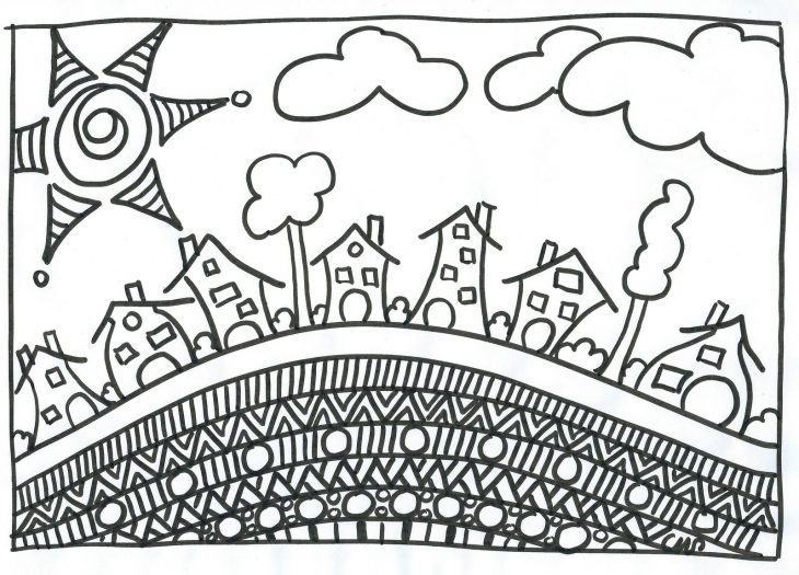 Coloriages Et Gribouillages – Crapouilleries encequiconcerne Coloriage Village De Noel