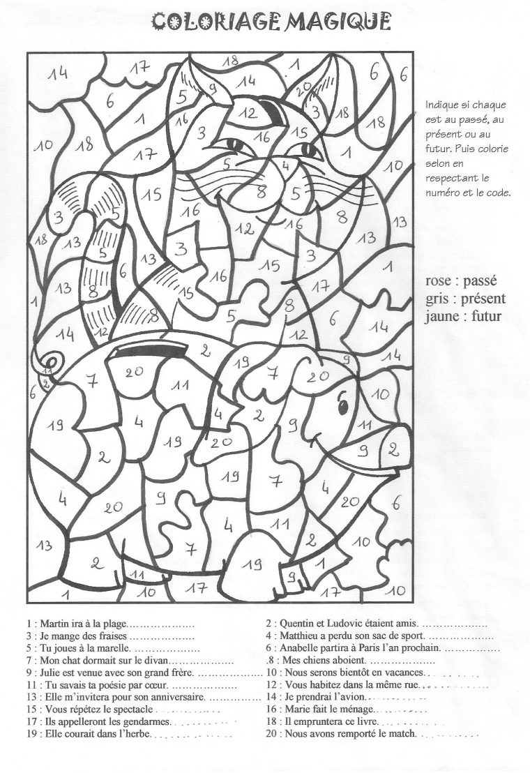 Coloriages Magiques serapportantà Jeux De Coloriage Magique Cm1