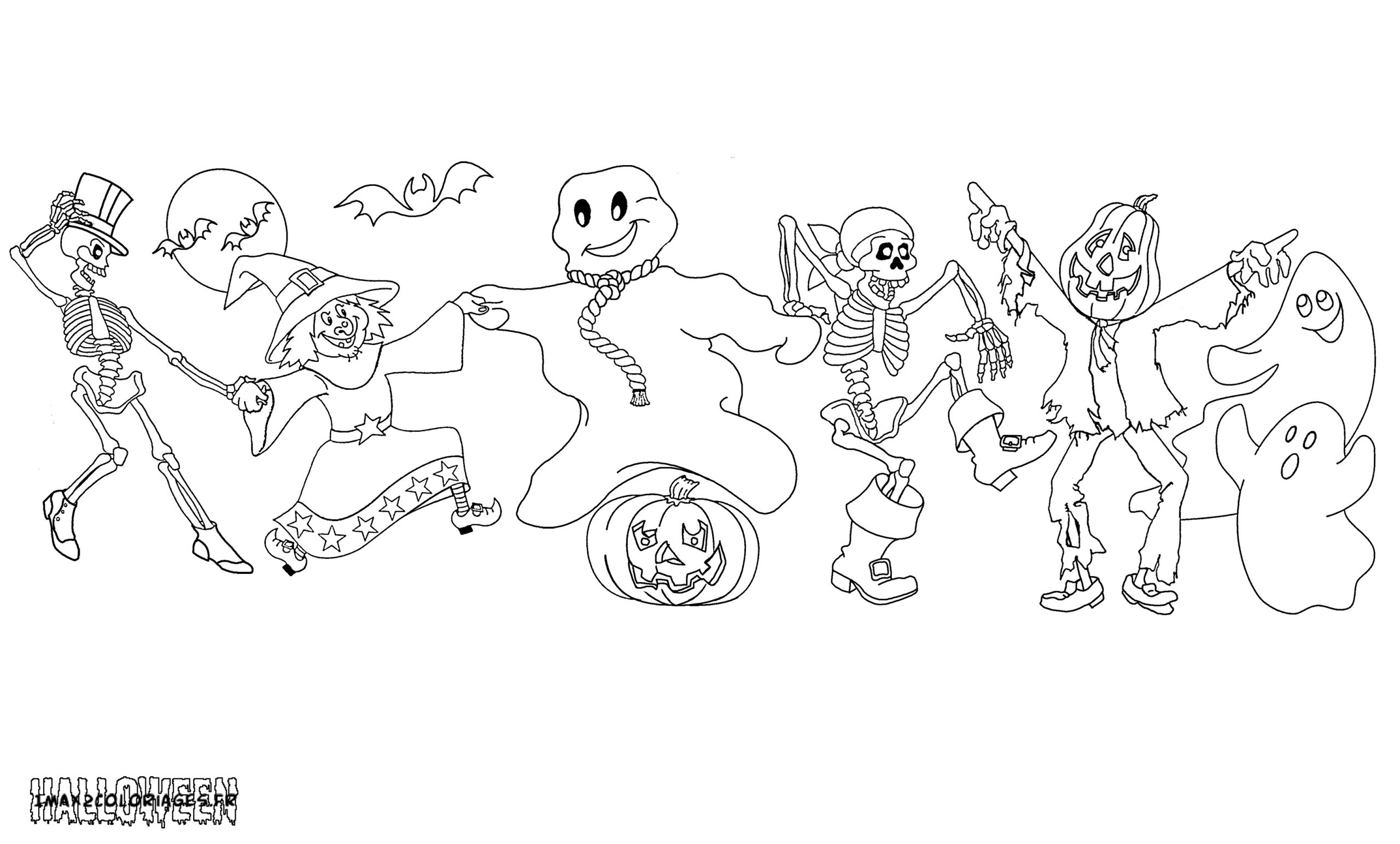 Coloriages Personnages Halloween A Imprimer pour Personnage À Colorier 