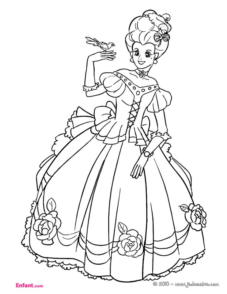 Coloriages Pour Fille: La Princesse intérieur Coloriage Princesse Sirene