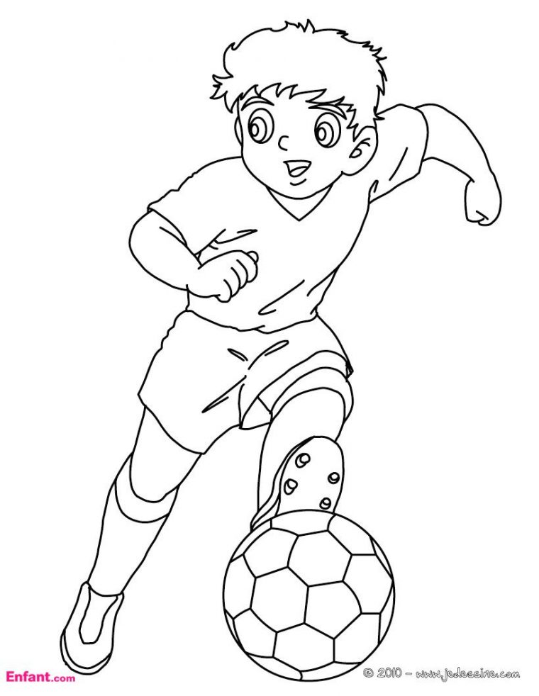 Coloriages Pour Garçon: Le Football destiné Coloriage De Foot En Ligne