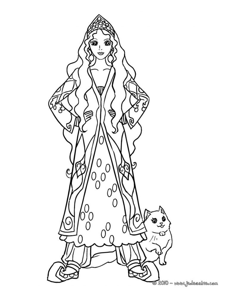 Coloriages Princesses – Fr.hellokids à Princesse À Colorier Gratuit