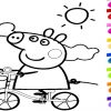 Comment Colorier Peppa Pig Qui Fait Du Vélo! Coloriage Pour dedans Coloriage Magique Pour Enfant