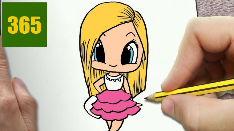 Comment Dessiner Barbie Kawaii Étape Par Étape – Dessins Kawaii Facile concernant Dessin Facile Pour Fille