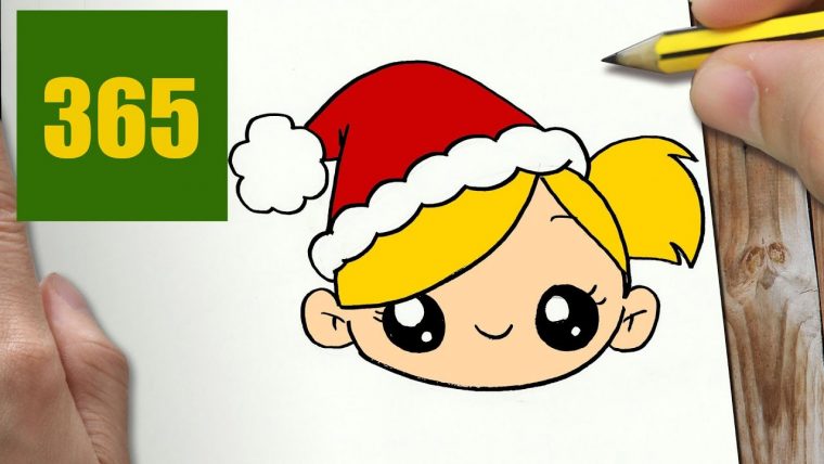 Comment Dessiner Fille De Noël Kawaii Étape Par Étape – Dessins Kawaii  Facile destiné Dessin Facile Pour Fille