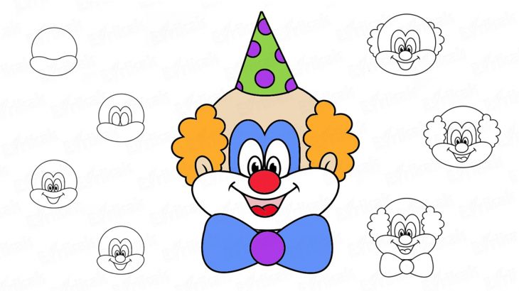 Comment Dessiner La Tête Du Clown Au Crayon Progressivement ? pour Coloriage Tete De Clown