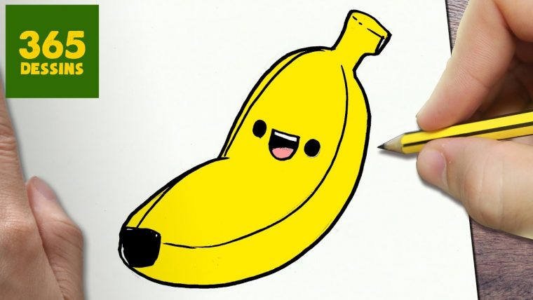 Comment Dessiner Plantain Kawaii Étape Par Étape – Dessins Kawaii Facile tout Dessiner Une Banane