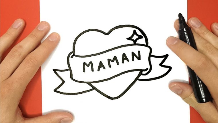 Comment Dessiner Un Coeur Avec Un Ruban "maman" – Tuto Dessin serapportantà Dessin Facile Pour Fille