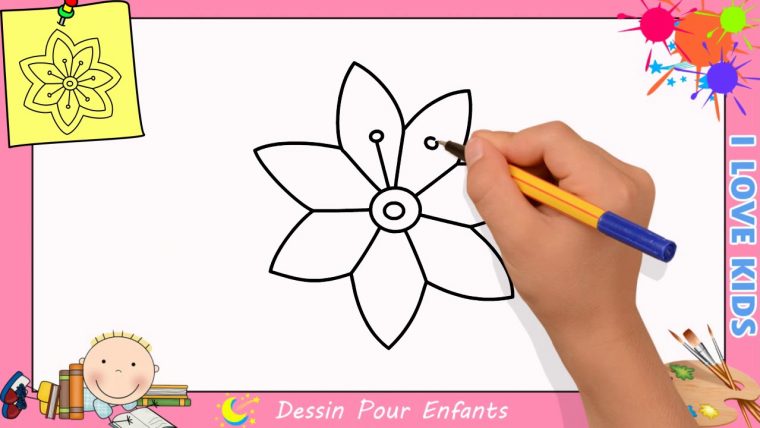 Comment Dessiner Une Fleur Facilement Etape Par Etape Pour Enfants 15 serapportantà Dessin Facile Pour Enfant