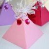 Comment Fabriquer Une Boite Cadeau Facile - Diy Boite En Papier Pyramide pour Gabarit Boite En Papier