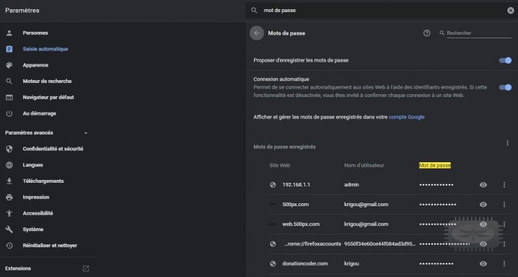 Comment Récupérer Les Mots De Passe Stockés Par Google encequiconcerne Ordi Mots