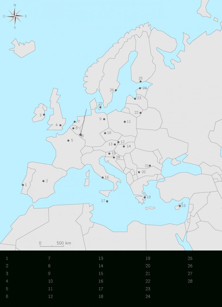 Compléter La Carte Des Etats Membres De L'union Européenne à Quiz Sur Les Capitales De L Union Européenne