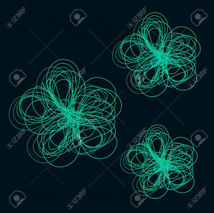 Composition De La Géométrie. Symétrie Fleur De La Ligne. serapportantà Symétrie En Ligne