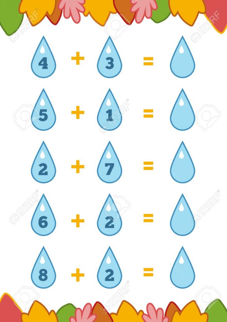 Comptage Jeu Pour Enfants D'âge Préscolaire. Educational Un Jeu  Mathématique. Comptez Les Chiffres De L'image Et Écrire Le Résultat.  Feuilles De à Chiffre Pour Enfant