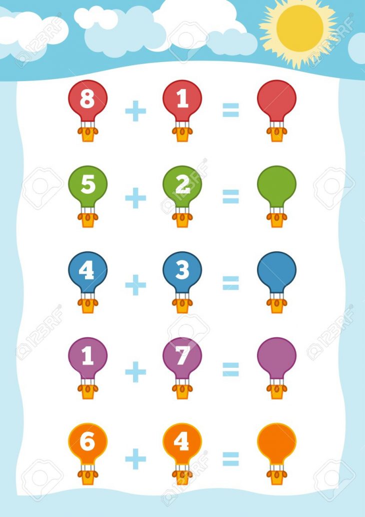 Comptage Jeu Pour Enfants D'âge Préscolaire. Educational Un Jeu  Mathématique. Comptez Les Chiffres De L'image Et Écrire Le Résultat.  Feuilles De tout Chiffre Pour Enfant