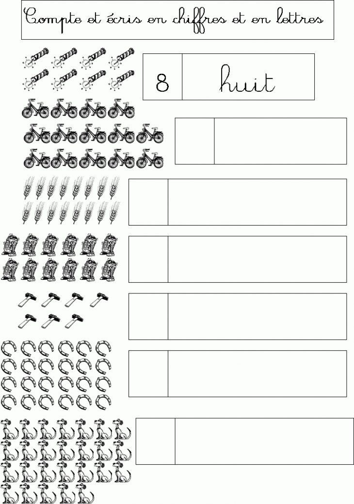 Compte Et Ecris Les Nombres En Lettres | Le Blog De Monsieur tout Apprendre Les Chiffres En Lettres Cp