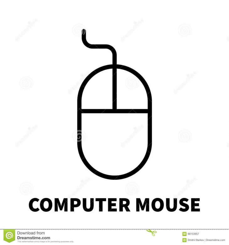 Computer Mouse Icon Or Logo In Modern Line Style. Stock dedans La Souris Du Web