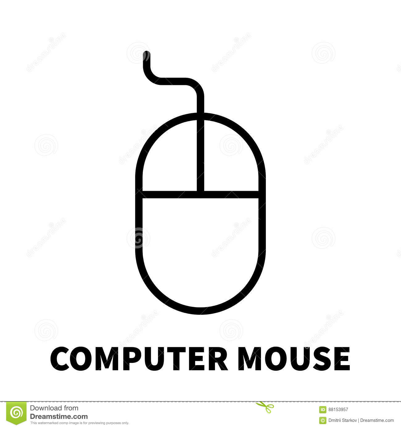Computer Mouse Icon Or Logo In Modern Line Style. Stock dedans La Souris Du Web 
