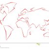 Continents De Découpe Carte Du Monde Ligne Rouge Descripteur encequiconcerne Carte Du Monde En Ligne