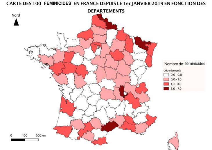 Contours Des Féminicides En France | Veille Cartographique 2.0 destiné Département 09 Carte