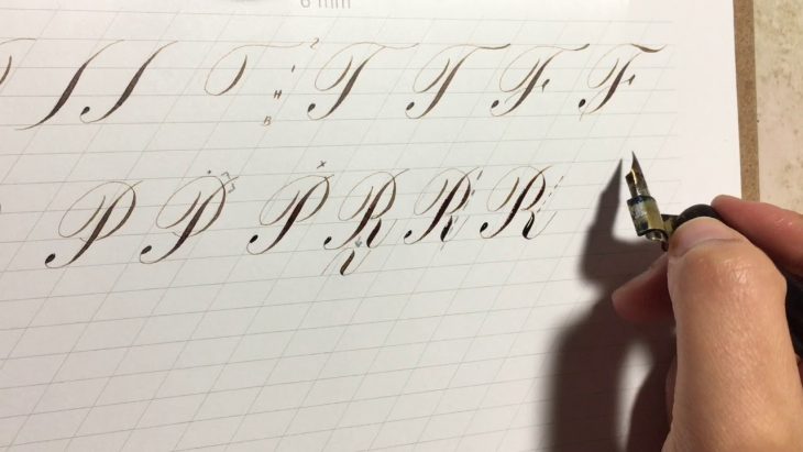 Copperplate Majuscules Part 3: T, F, P, R, B, Y, U pour Majuscule Script