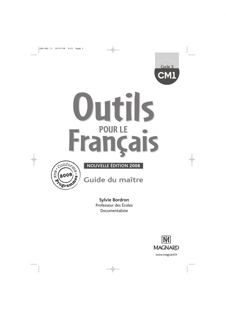 Corrigés Des Exercices – Outils Pour Le Français Cm1 serapportantà Exercice Gratuit Cm2