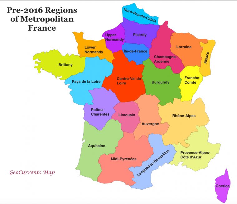 Customizable Maps Of France And The New French Regions Geocurrents Riset