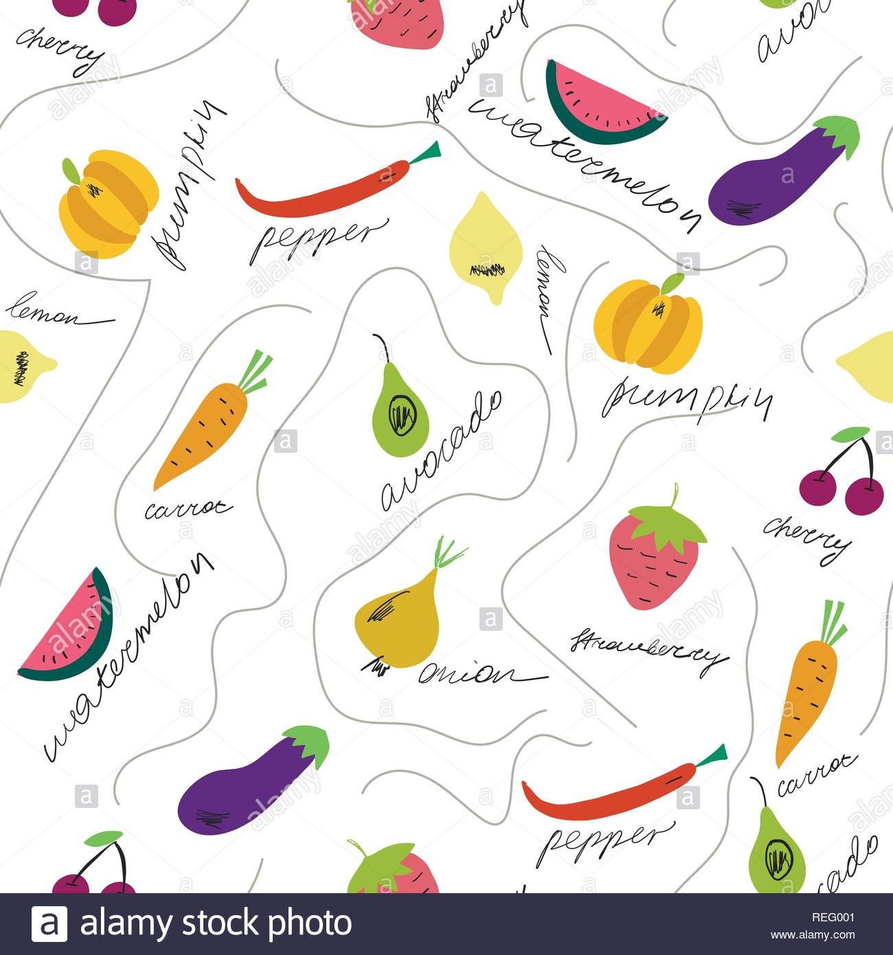 Cute Fruits Et Légumes Avec Leurs Noms De Modèle Uniforme concernant Nom De Legume 