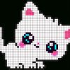 Cute Kitty Perler Bead Pattern / Bead Sprite | Kanaviçe dedans Pixel Art Fraise