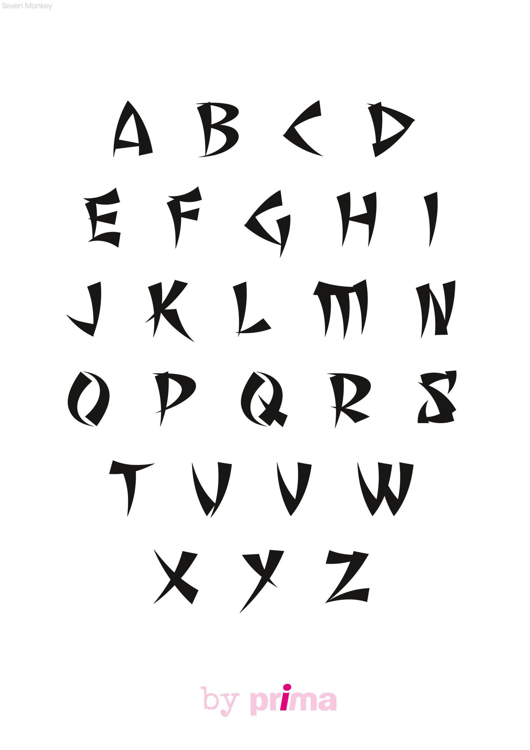 Des Alphabets Gratuits À Télécharger | Printable | Orden intérieur Modele Calligraphie Alphabet Gratuit