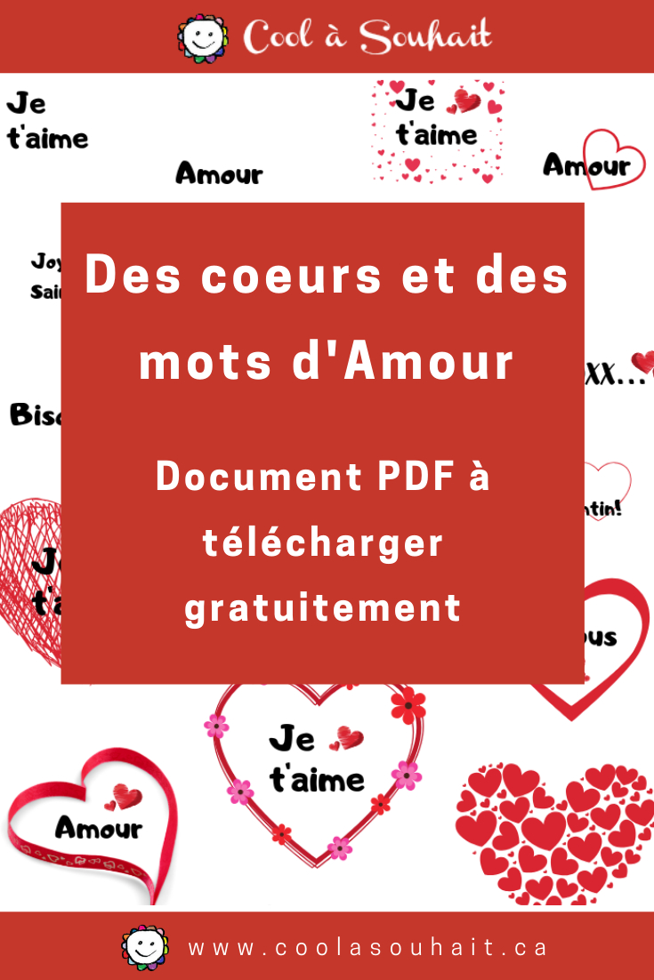 Des Coeurs Et Des Mots D&amp;#039;amour Pour La Saint-Valentin | Mots à Découper En Anglais 