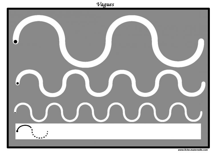 Des Pistes Graphiques À Plastifier Pour Apprendre À Écrire concernant Graphisme Les Vagues Moyenne Section