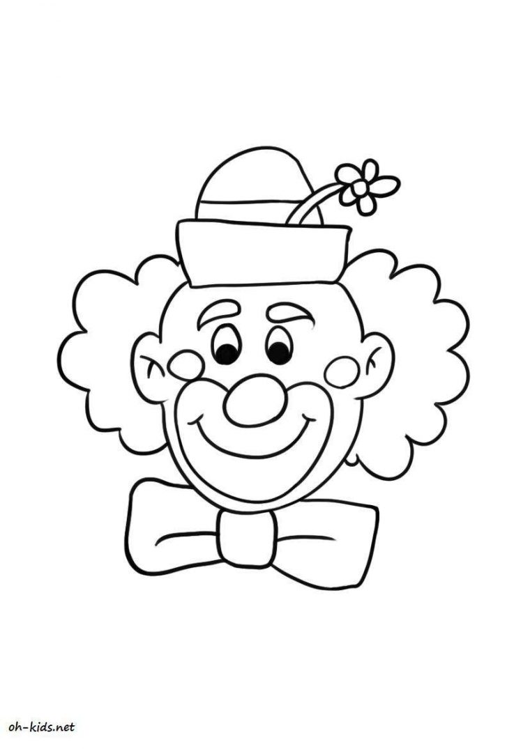 Dessin #203 – Coloriage Clown À Imprimer – Oh-Kids serapportantà Coloriage Clown A Imprimer