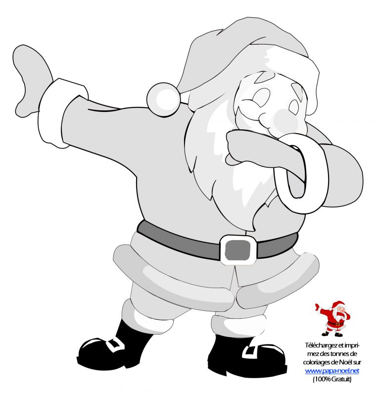 Dessin À Colorier Du Père Noël Qui Fait Un Dab – Coloriage dedans Coloriage De Foot En Ligne