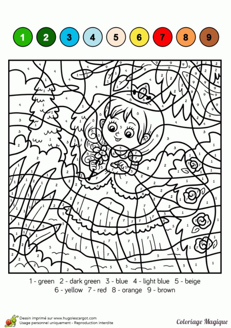 Dessin À Colorier D'un Coloriage Magique Cm1, Princesse Des intérieur Coloriage De Calcul