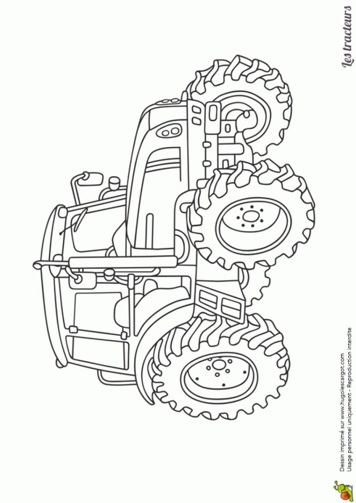 Dessin À Imprimer Et À Colorier D'un Tracteur Agricole Moderne pour Jeux Gratuit Tracteur A La Ferme